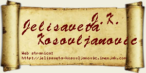 Jelisaveta Kosovljanović vizit kartica